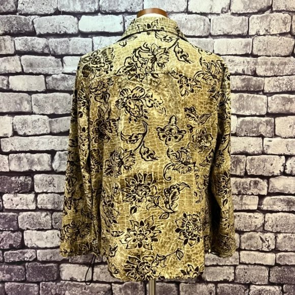 Chico's Zenergy Brown & Beige Long Sleeve Zip Closure Jacket Size XL - Picture 6 of 9